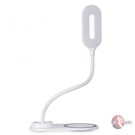 Luminária Led Articulável com Indução para Brindes Branca