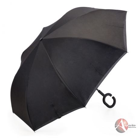 Guarda Chuva Invertido para Brindes Promocionais Preto