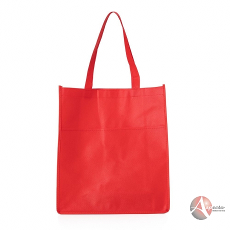 Sacola TNT com Bolso 40 x 35 cm para Brindes Vermelha