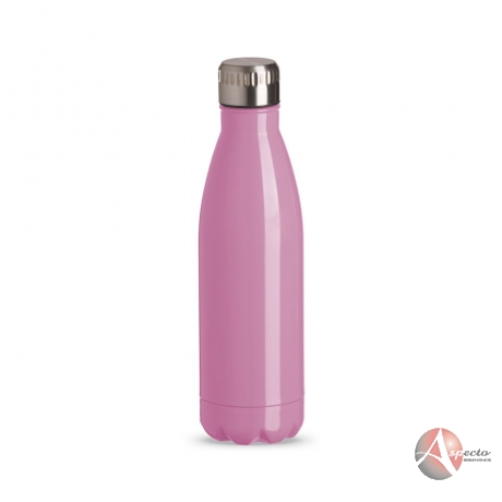 Garrafa Inox Brilhante 750ml Personalizada para Brindes Rosa