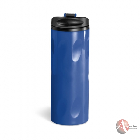 Copo Plástico com Tampa 520 ML para Brindes Azul