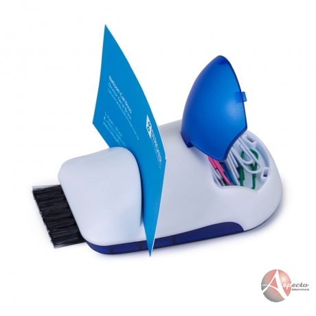 Limpador de Teclado e Porta Cartão para Brindes Azul