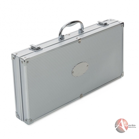 Kit Churrasco 17 peças em Metal com Maleta para Brindes