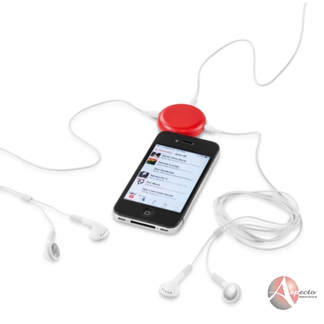 Splitter com Suporte para Celular Personalizado Vermelho