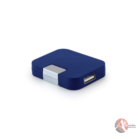 Hub USB 2.0 Personalizado com 4 Portas Azul