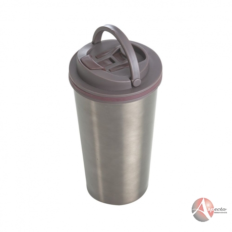 Copo de Metal 450ml com Tampa para Brindes