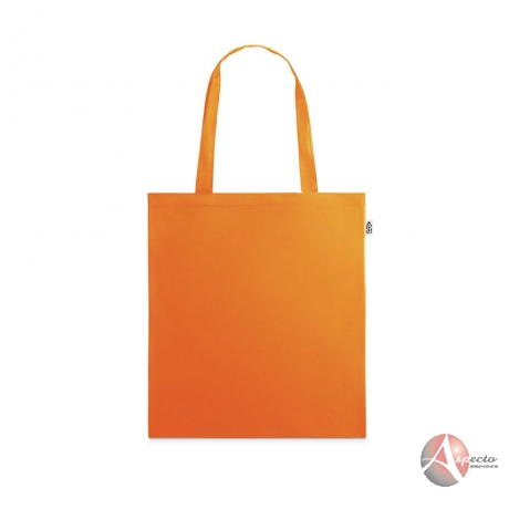 Sacola em rPET 190T Plástico Reciclado 38 x 42 cm Laranja