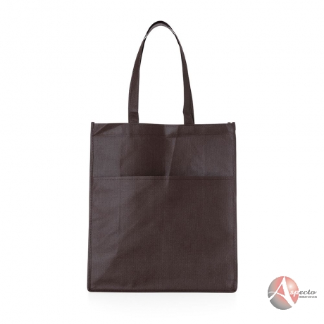 Sacola TNT com Bolso 40 x 35 cm para Brindes Marrom