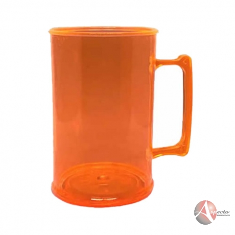 Caneca em Acrílico 300 e 400 ML Personalizada Laranja