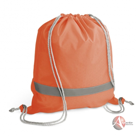 Sacola Tipo Mochila em Nylon 210D para Brindes Laranja