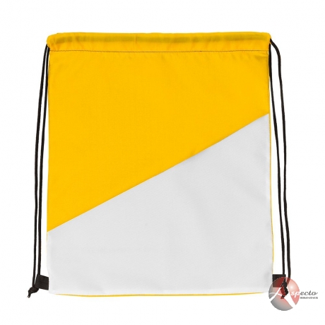 Sacola Tipo Mochila em Nylon 43 x 34 cm Amarela