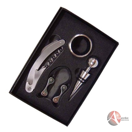 Kit Vinho Personalizado com 04 peças para Brindes