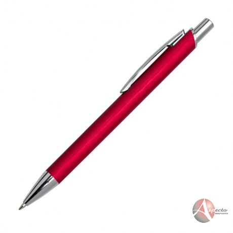 Caneta de Alumínio Personalizada para Brindes Vermelha