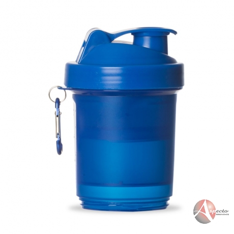 Coqueteleira 400ml Porta Suplementos para Brindes Azul