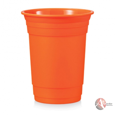 Copo Plástico 470ml Personalizado para Brindes Laranja