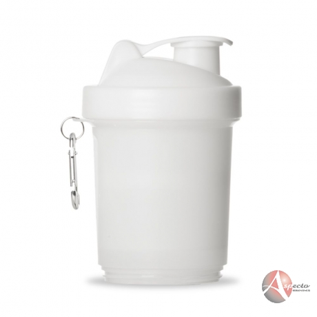 Coqueteleira 400ml Porta Suplementos para Brindes Branco
