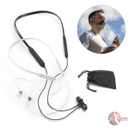 Fone de Ouvido com Transmissão por Bluetooth Branco ou Preto