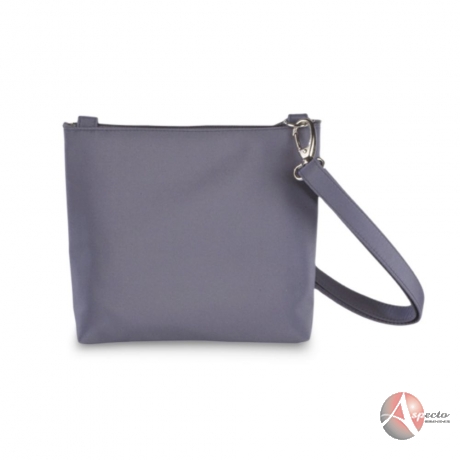 Bolsa à Tiracolo em Microfibra para Brindes Personalizado Cinza