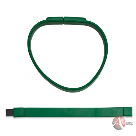 Pen Drive Pulseira de Silicone Promocional para Brindes Verde
