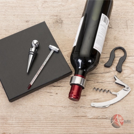Kit Vinho Personalizado com 05 peças para Brindes