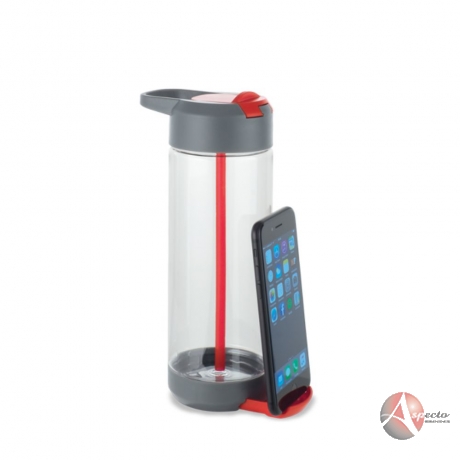 Squeeze 750 ML com Suporte para Celular Vermelho