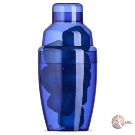 Coqueteleira Plástica com Gelo Ecológico para Brindes Azul