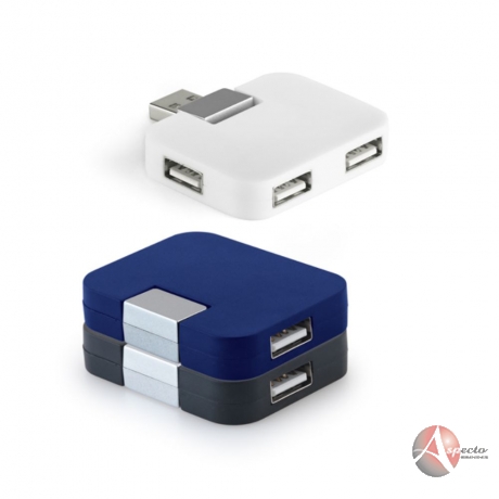 Hub USB 2.0 Personalizado com 4 Portas Varias Cores