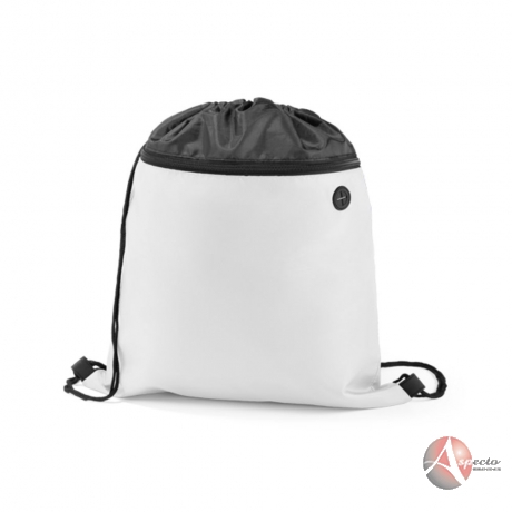 Sacola Tipo Mochila em Nylon para Brindes Branco