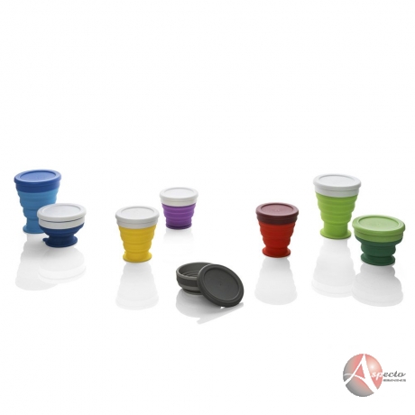 Copo Dobrável 240 ml de Silicone para Brindes