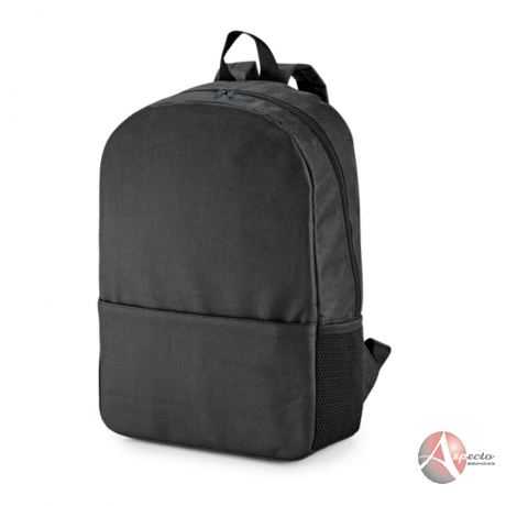 Mochila para Notebook em Nylon 600D para Brindes Preta