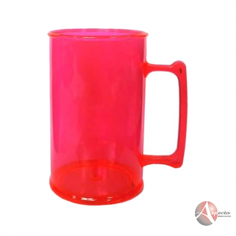 Caneca em Acrílico 300 e 400 ML Personalizada Vermelha