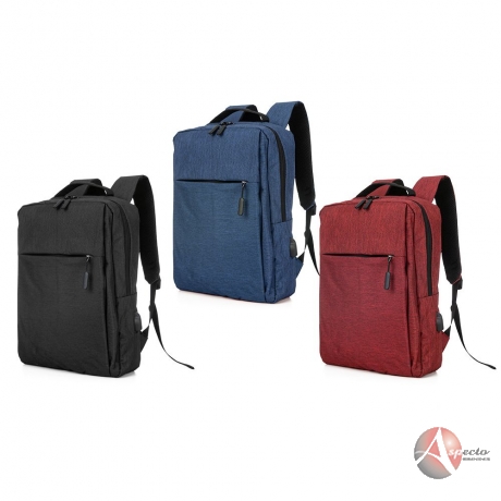 Mochila de Nylon 31L USB para Brindes Varias Cores