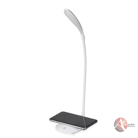 Luminária Led Articulável com Indução para Brindes Branca
