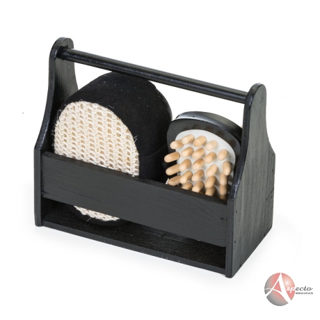 Kit Banho Personalizado com 04 Peças Preto