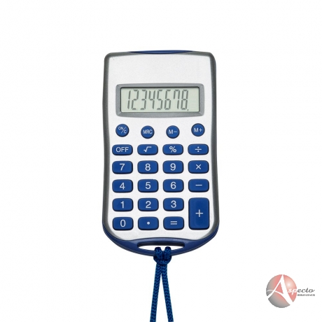 Calculadora com Cordão Personalizada Azul