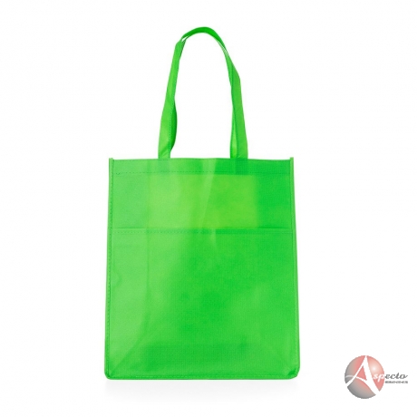 Sacola TNT com Bolso 40 x 35 cm para Brindes Verde