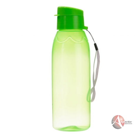 Garrafa Plástica 700ml com Cordão para Brindes Verde Claro