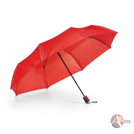 Guarda-chuva Dobrável em 3 Secções para Brindes Vermelho