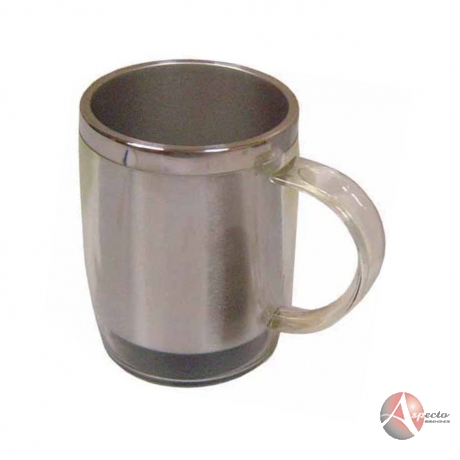 Caneca Personalizada de Alumínio Prata