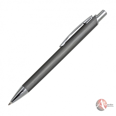 Caneta de Alumínio Personalizada para Brindes Cinza