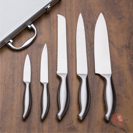 Kit Churrasco com 5 Facas para Brindes