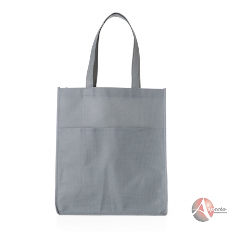 Sacola TNT com Bolso 40 x 35 cm para Brindes Cinza