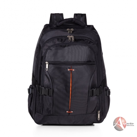 Mochila de Nylon com Rodinhas para Brindes Preta