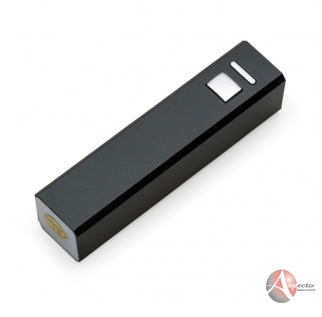 Carregador Portátil  Power Bank em Metal para Brindes Preto