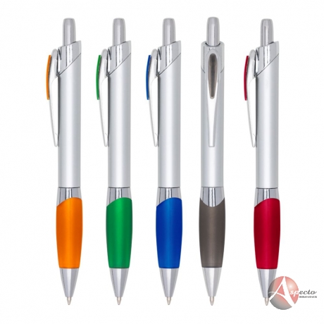 Caneta Plástica Personalizada para Brindes Varias Cores