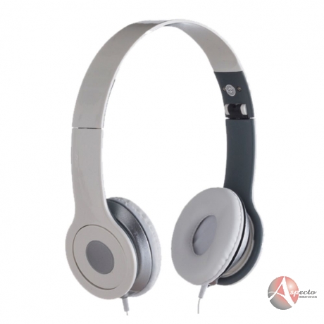 Fone de Ouvido Estéreo Articulável para Brindes Branco