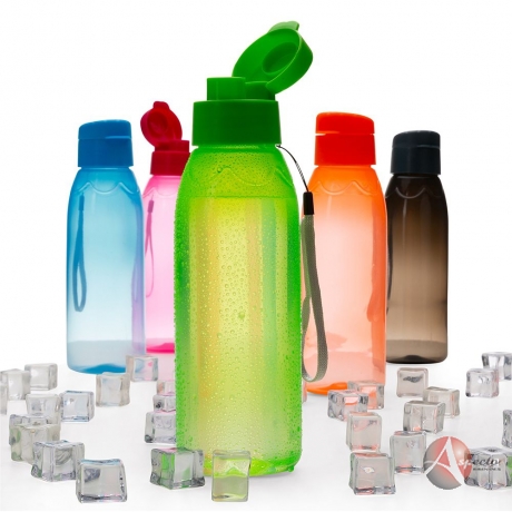 Garrafa Plástica 700ml com Cordão para Brindes