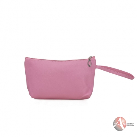 Necessaire PVC Impermeável para Brindes Rosa Claro