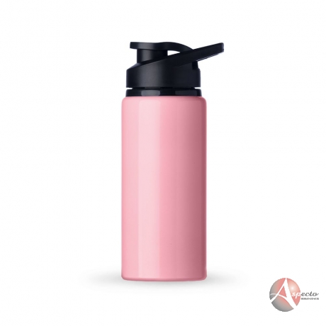 Squeeze Alumínio 600ml para Brindes Promocionais Rosa Claro