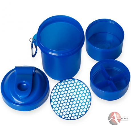 Coqueteleira 400ml Porta Suplementos para Brindes